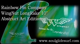 ロングボードフィン Rainbow Fin Company WingNut LongRake 10